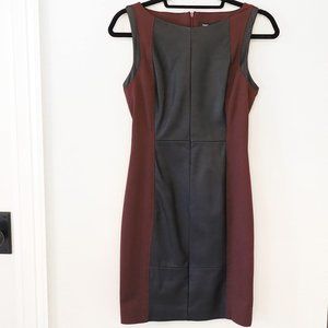 Flavio Castellani Black and Burgundy Leather Dress